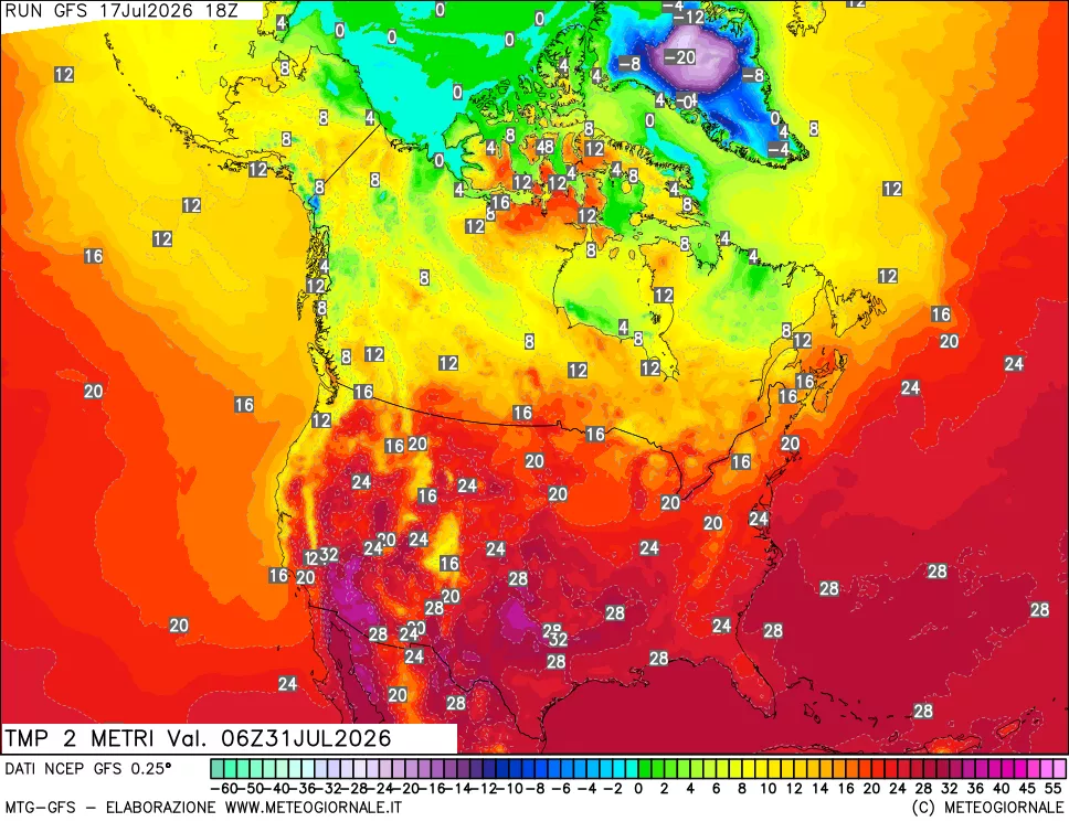 mappa Temp 2 metri
