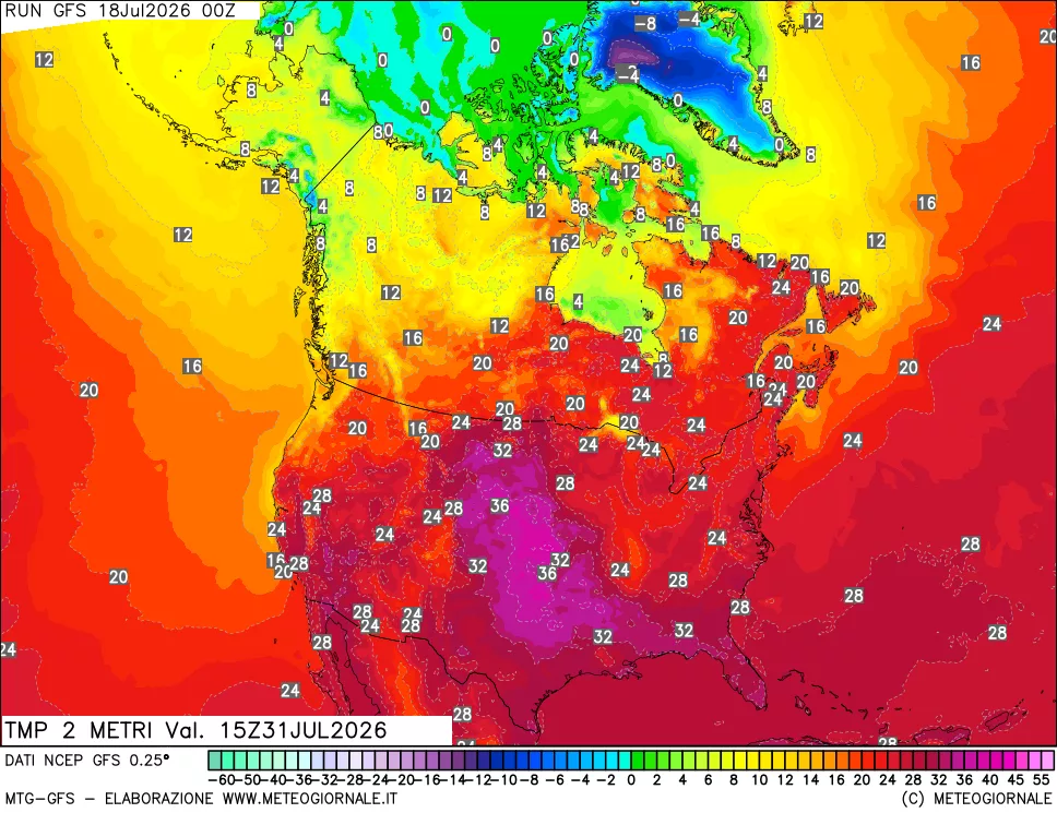 mappa Temp 2 metri