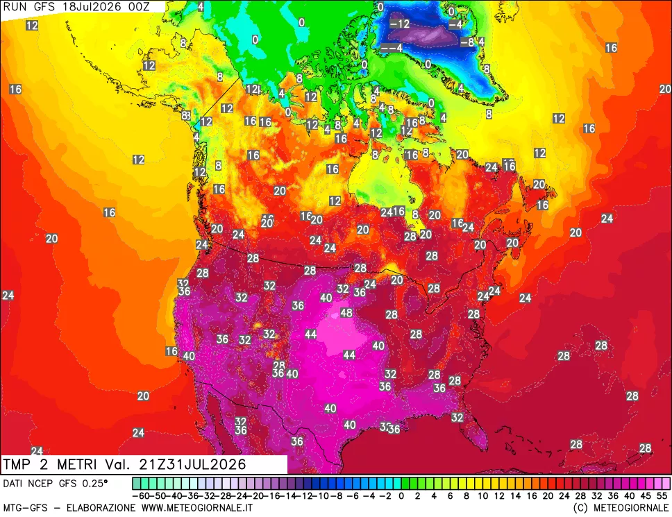 mappa Temp 2 metri
