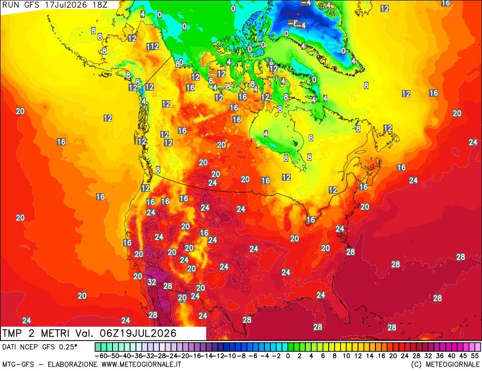 mappa Temp 2 metri