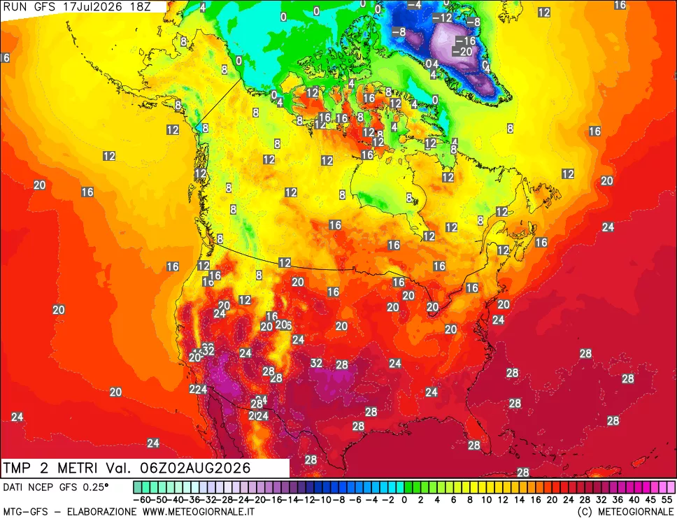 mappa Temp 2 metri