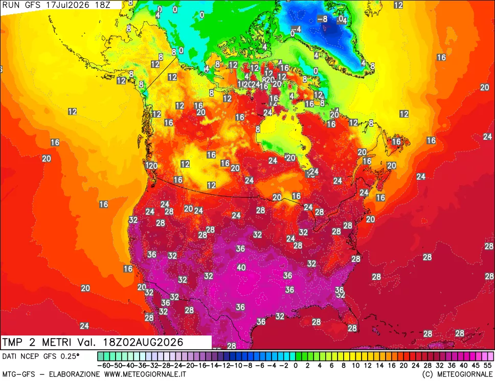 mappa Temp 2 metri