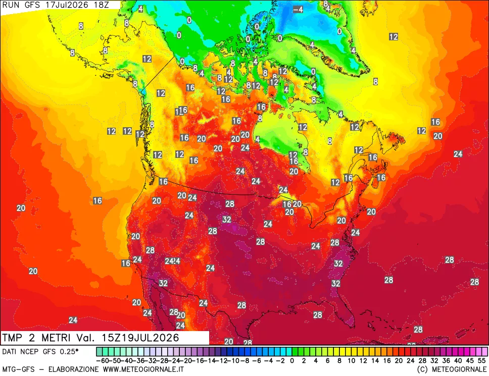 mappa Temp 2 metri