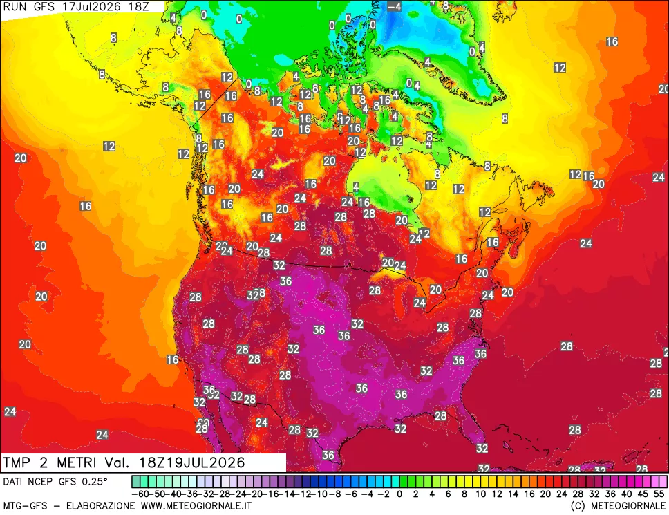 mappa Temp 2 metri
