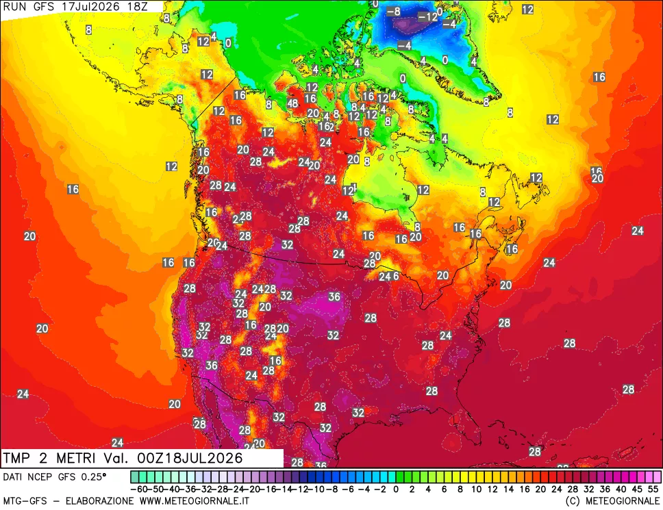 mappa Temp 2 metri