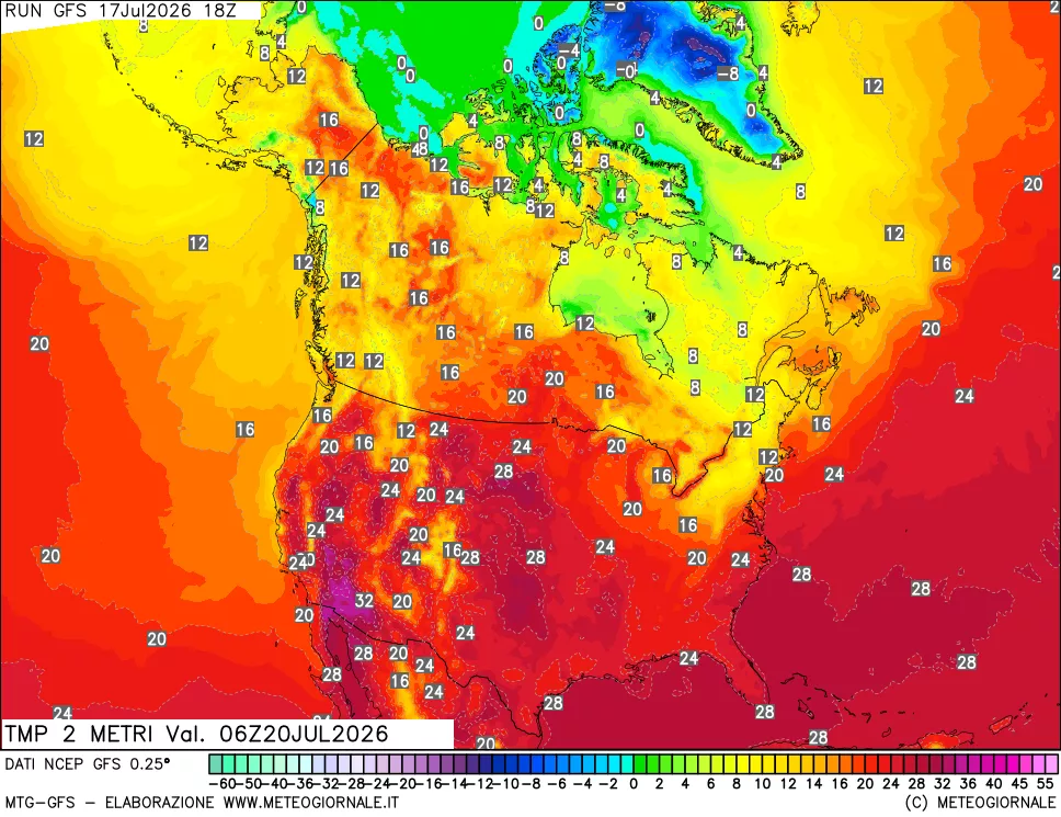 mappa Temp 2 metri