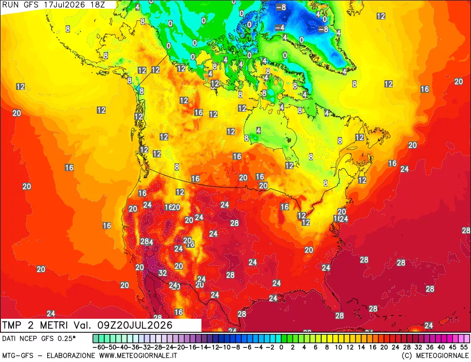 mappa Temp 2 metri