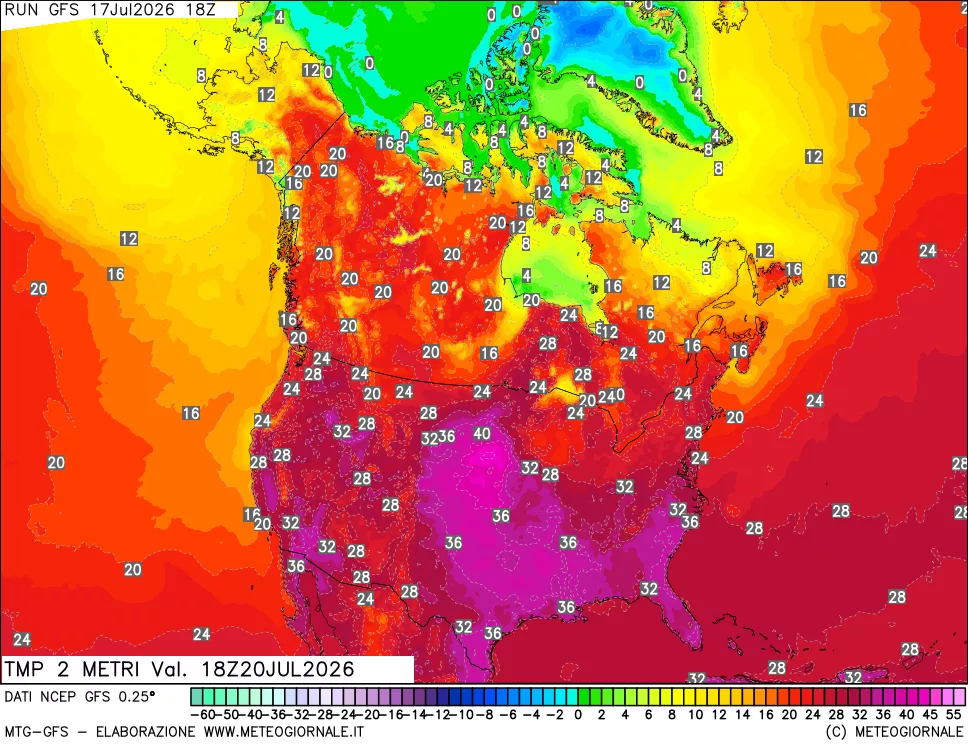 mappa Temp 2 metri