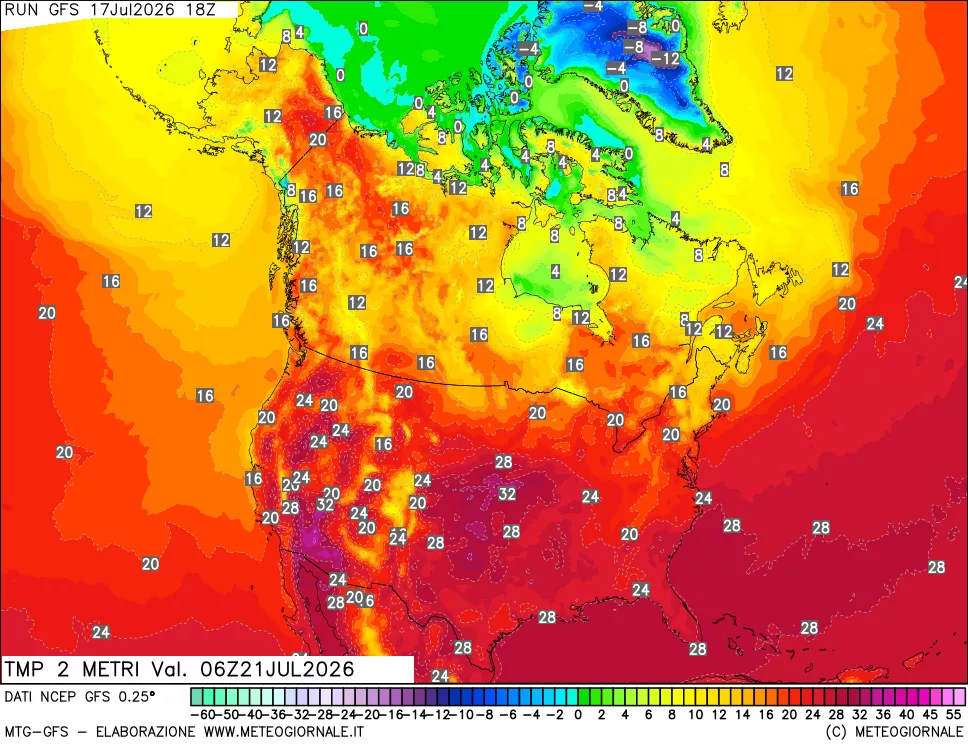 mappa Temp 2 metri