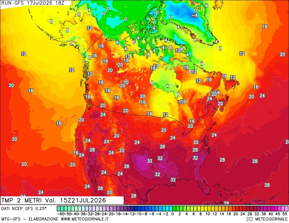mappa Temp 2 metri