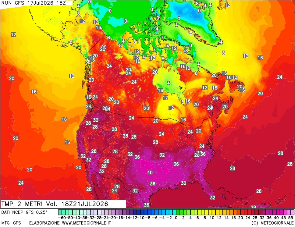 mappa Temp 2 metri