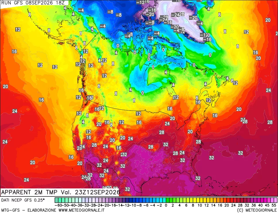 mappa Temp percepita