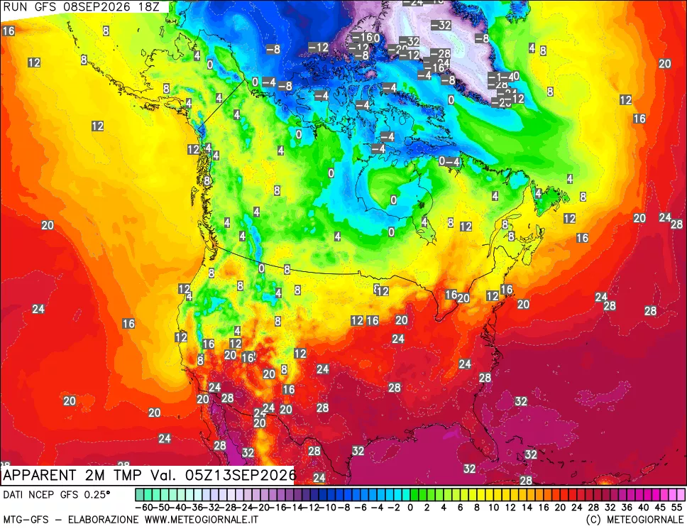 mappa Temp percepita