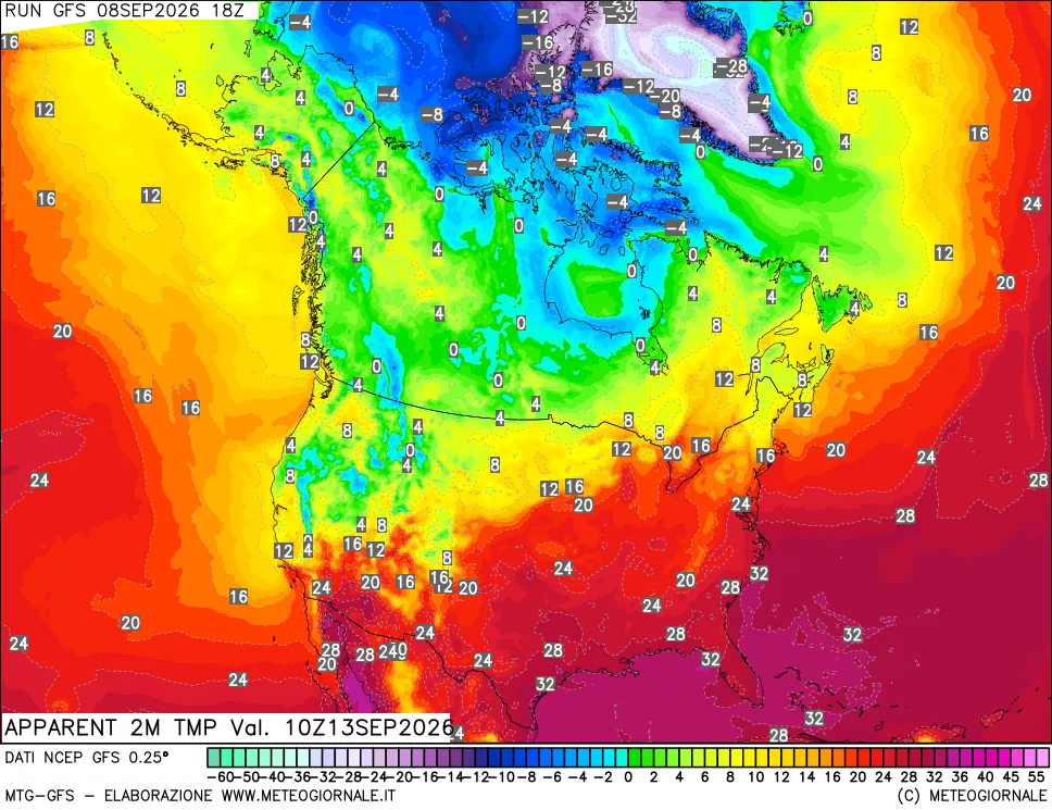 mappa Temp percepita