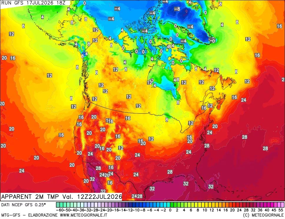 mappa Temp percepita