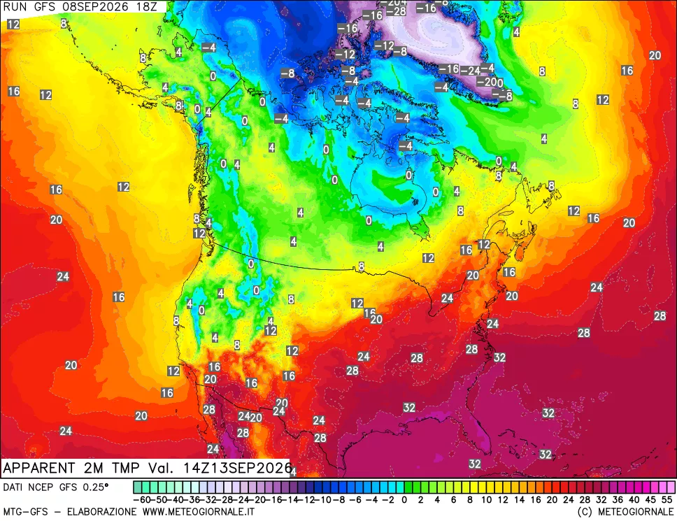 mappa Temp percepita