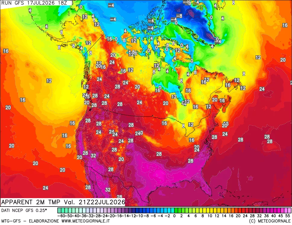 mappa Temp percepita