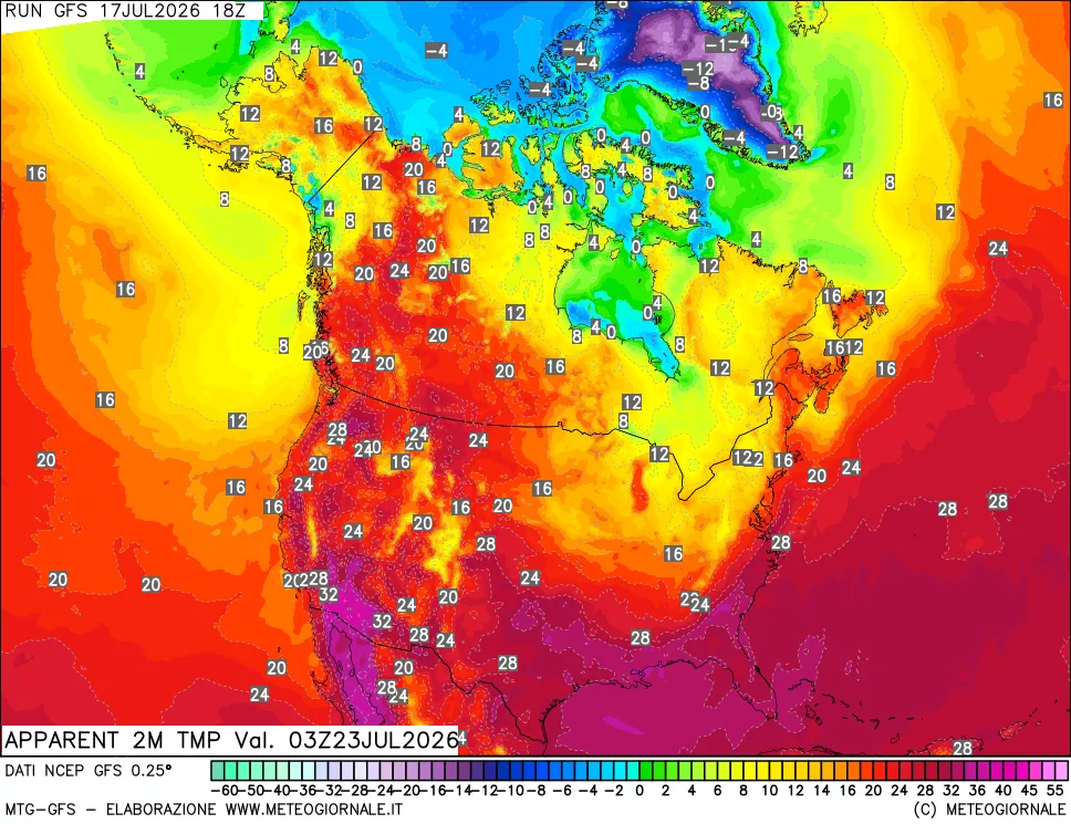 mappa Temp percepita