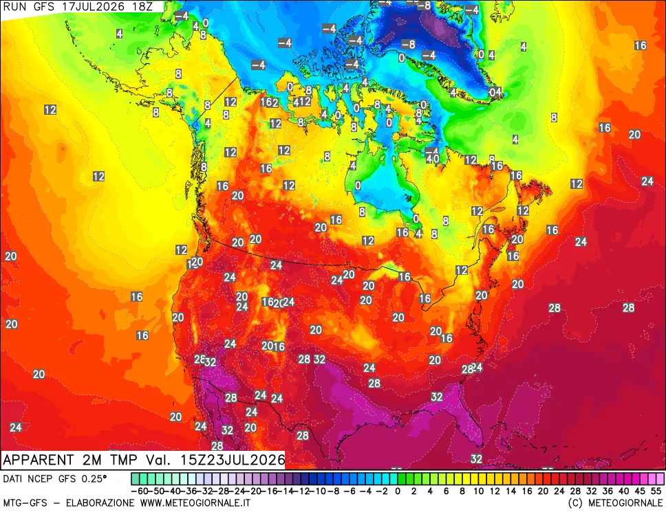 mappa Temp percepita