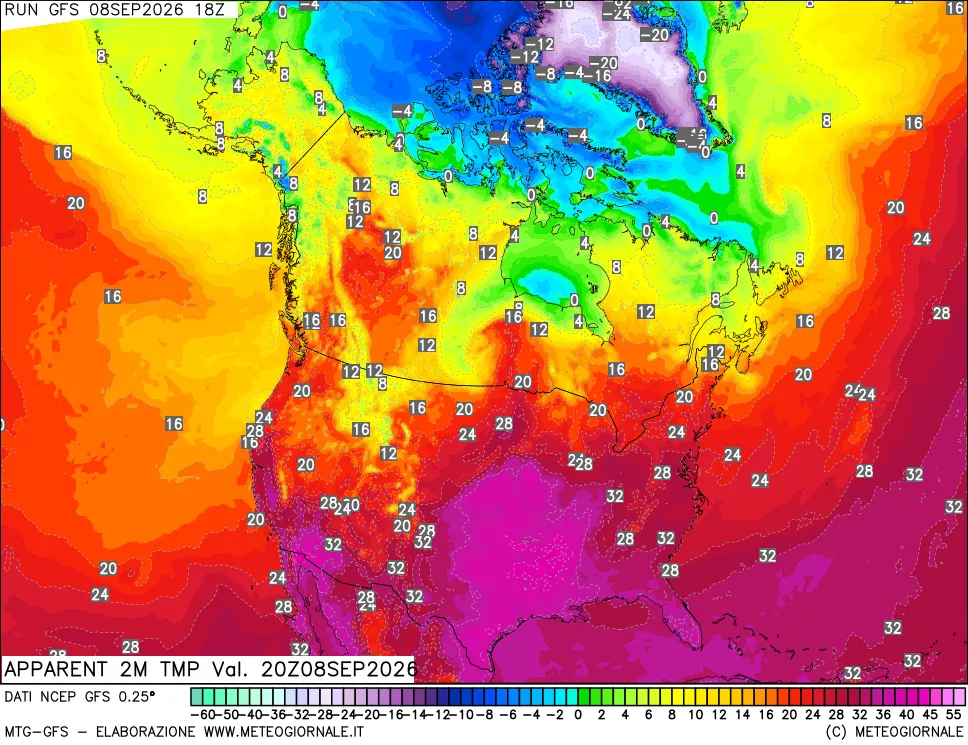 mappa Temp percepita