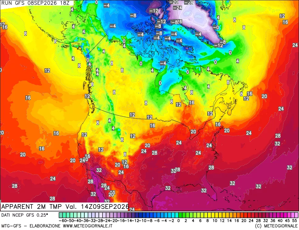 mappa Temp percepita