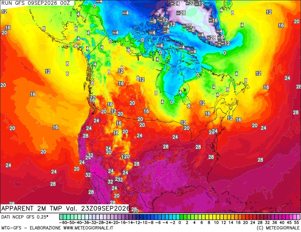 mappa Temp percepita