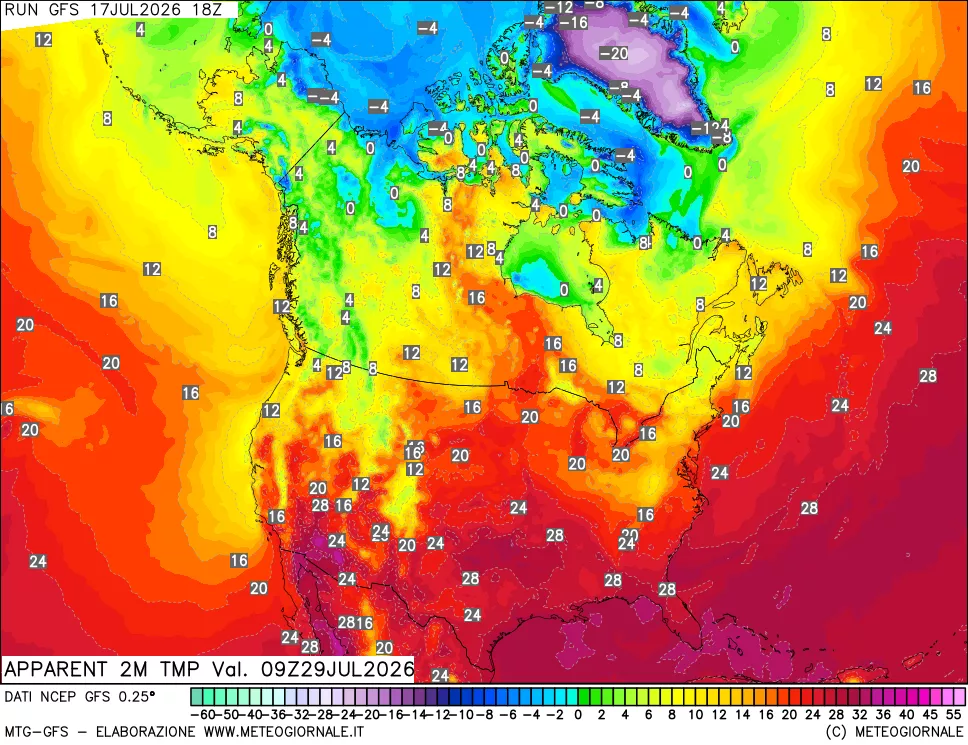 mappa Temp percepita
