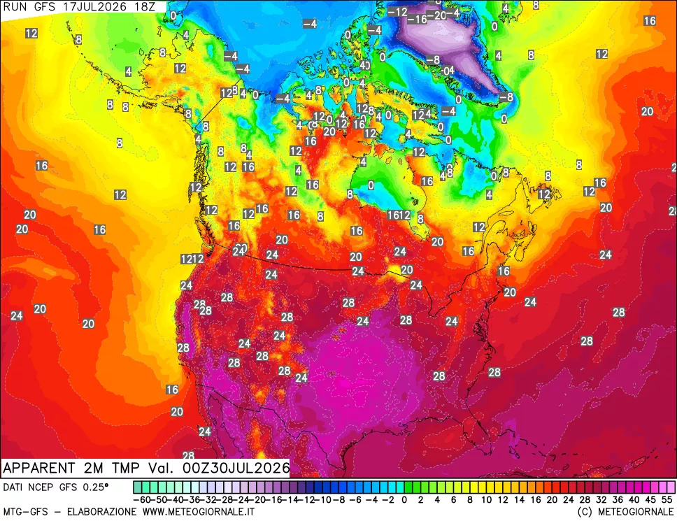 mappa Temp percepita