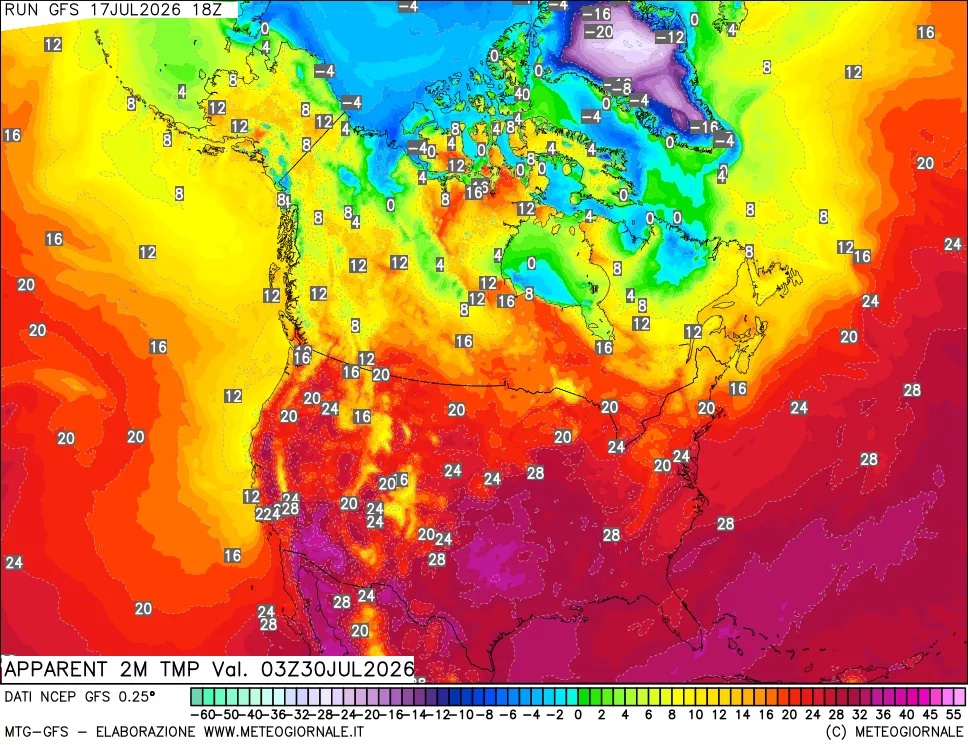 mappa Temp percepita