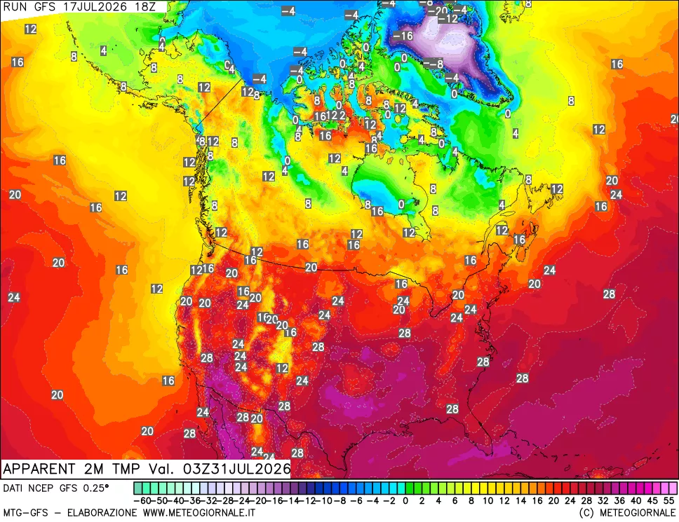 mappa Temp percepita