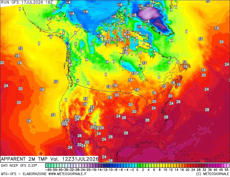 mappa Temp percepita