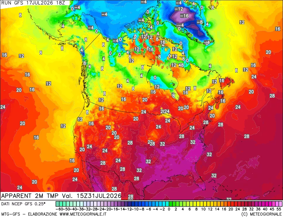 mappa Temp percepita