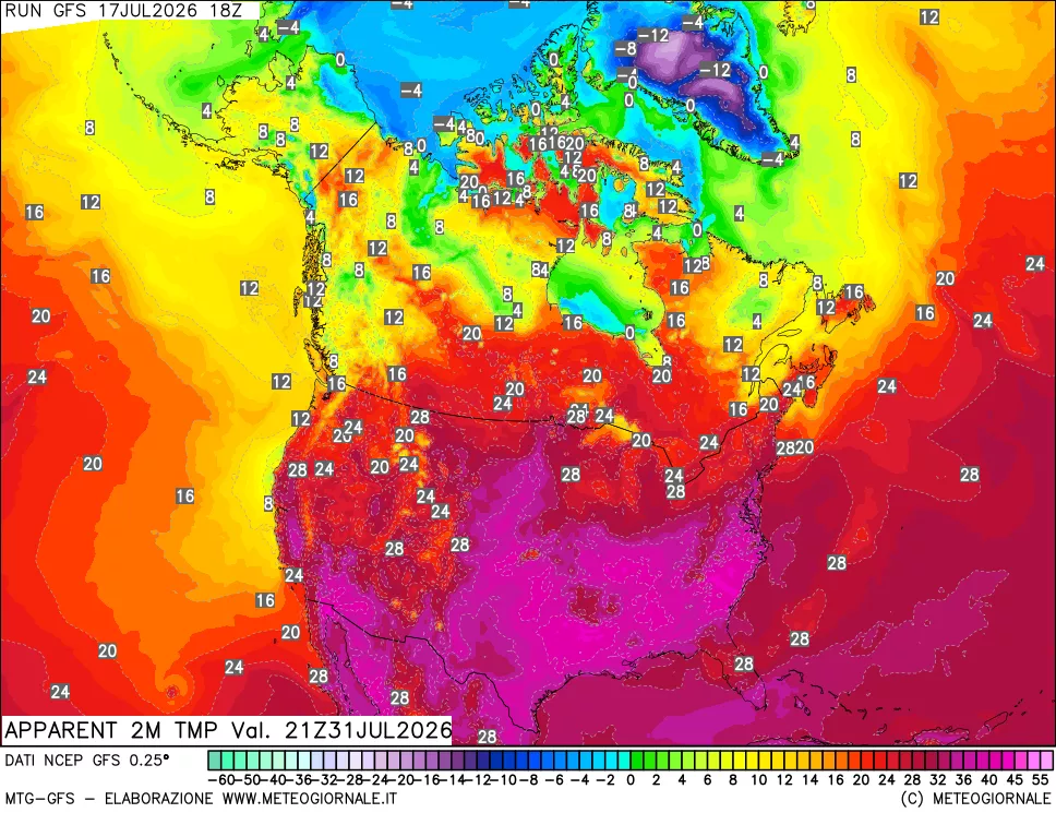 mappa Temp percepita