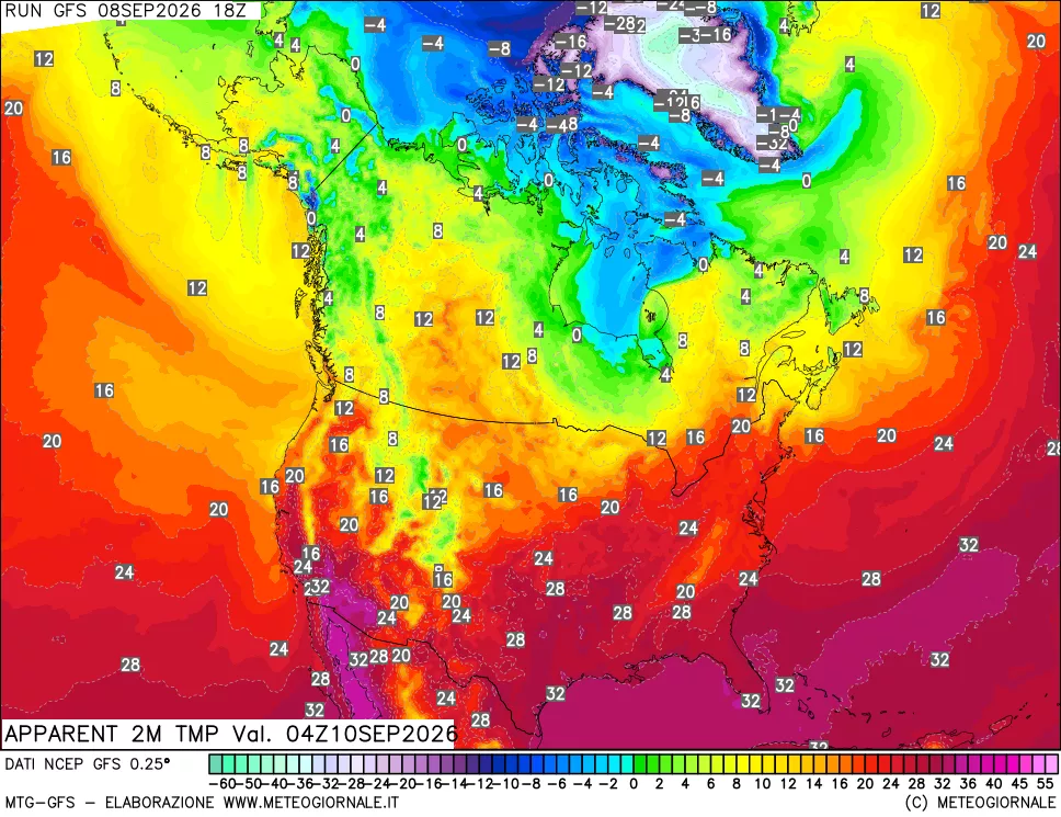 mappa Temp percepita