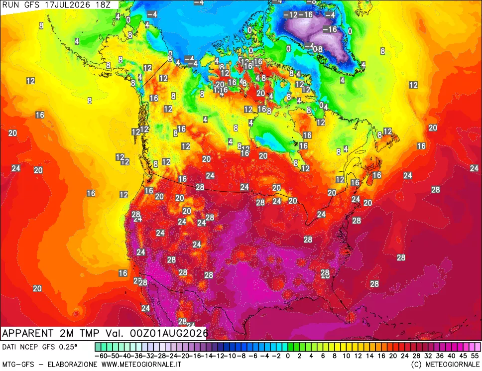 mappa Temp percepita
