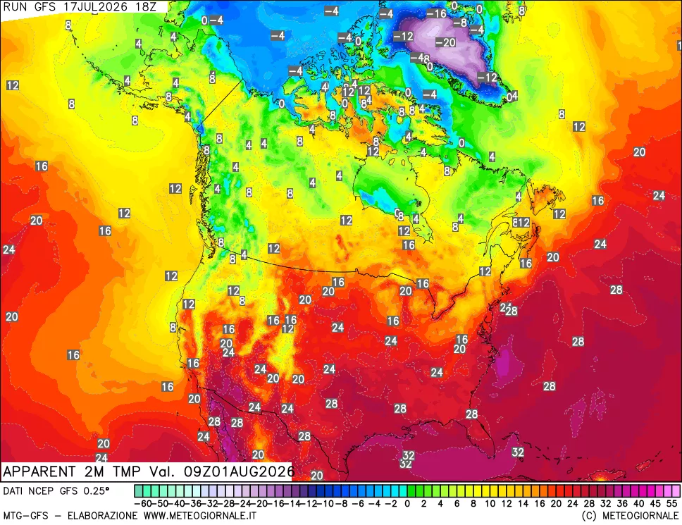 mappa Temp percepita