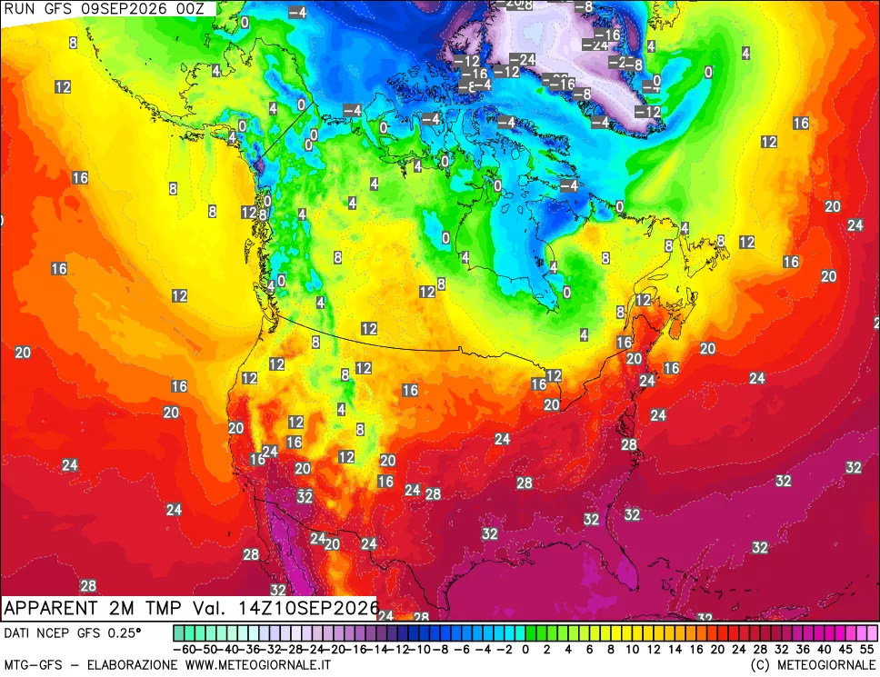 mappa Temp percepita