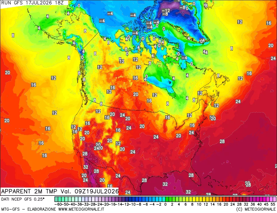 mappa Temp percepita