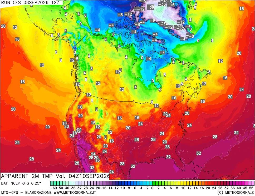 mappa Temp percepita