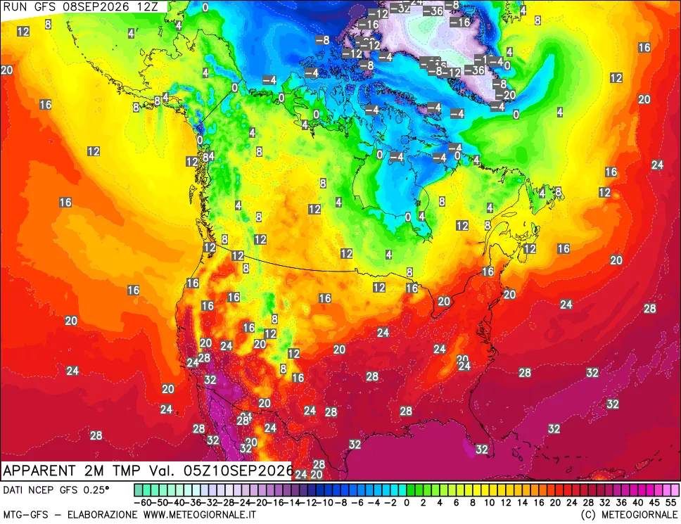 mappa Temp percepita