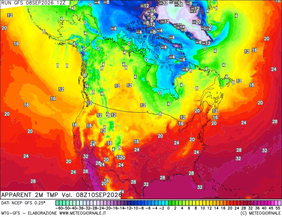 mappa Temp percepita