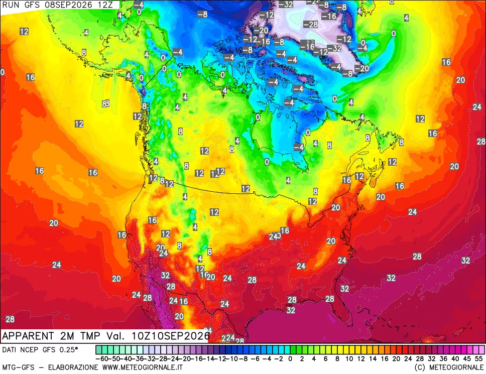 mappa Temp percepita