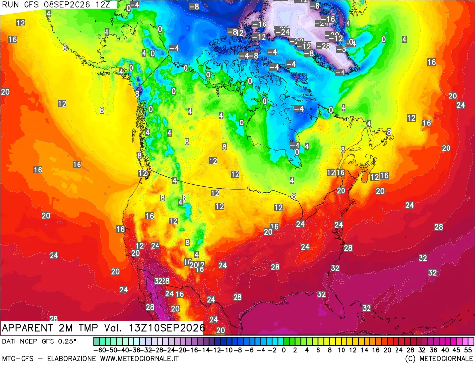 mappa Temp percepita