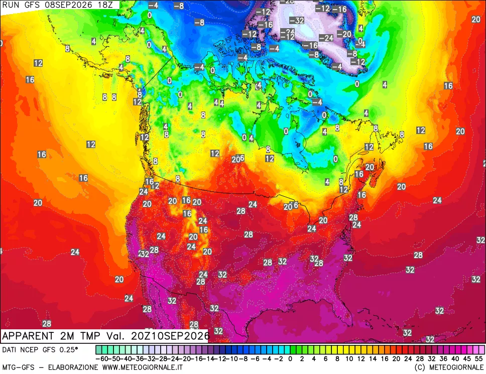 mappa Temp percepita