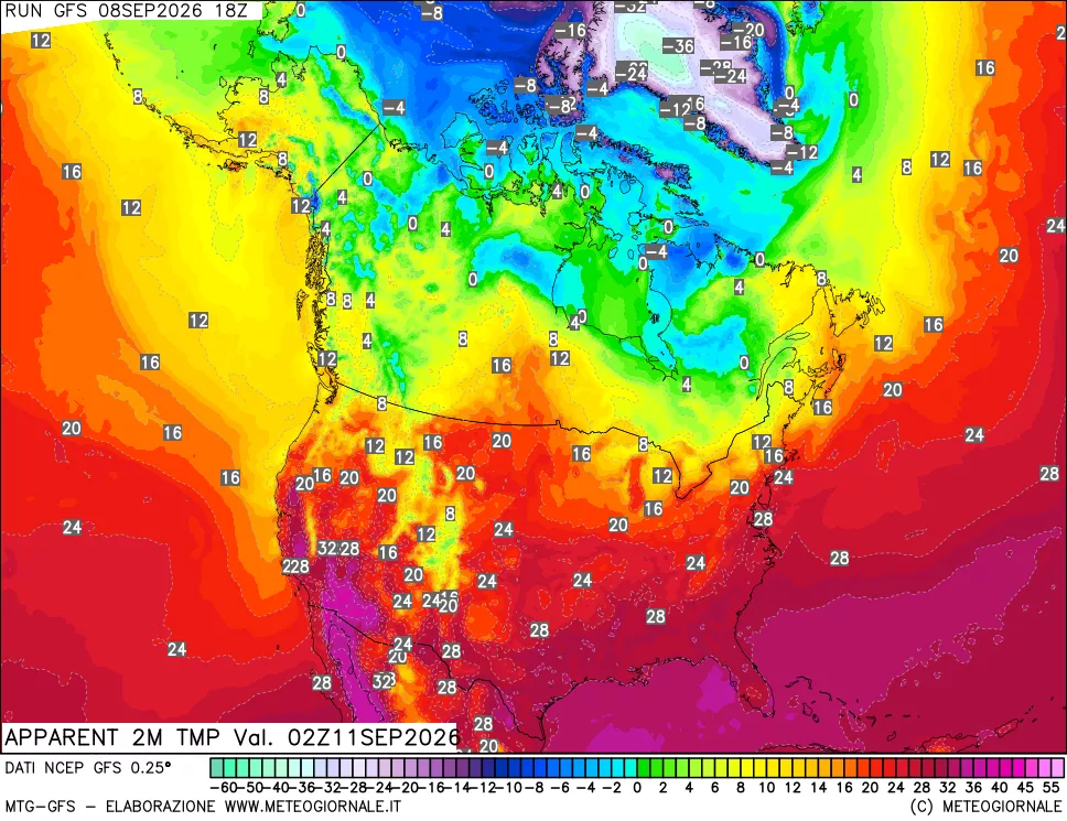 mappa Temp percepita