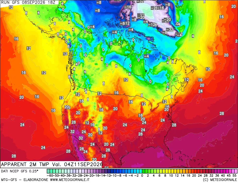 mappa Temp percepita