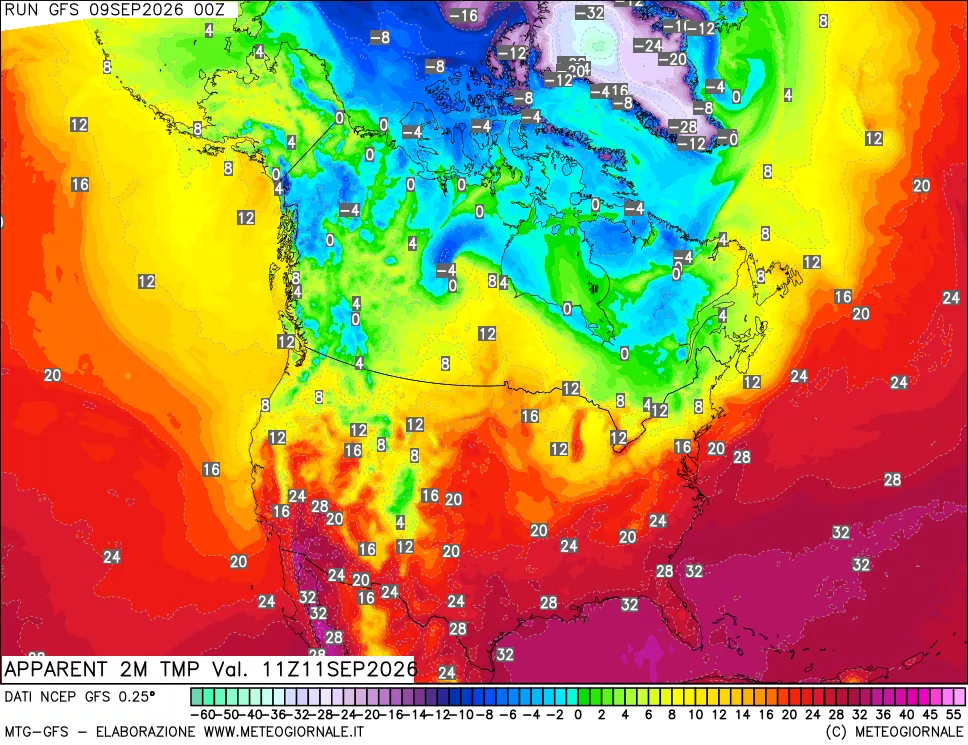 mappa Temp percepita