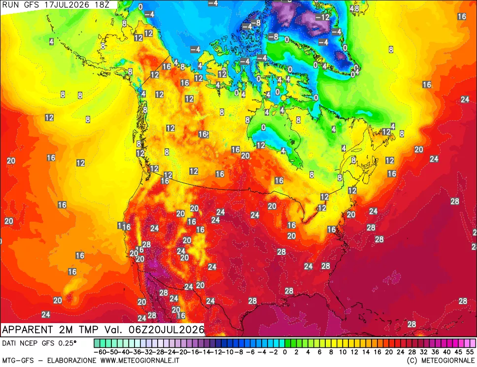 mappa Temp percepita