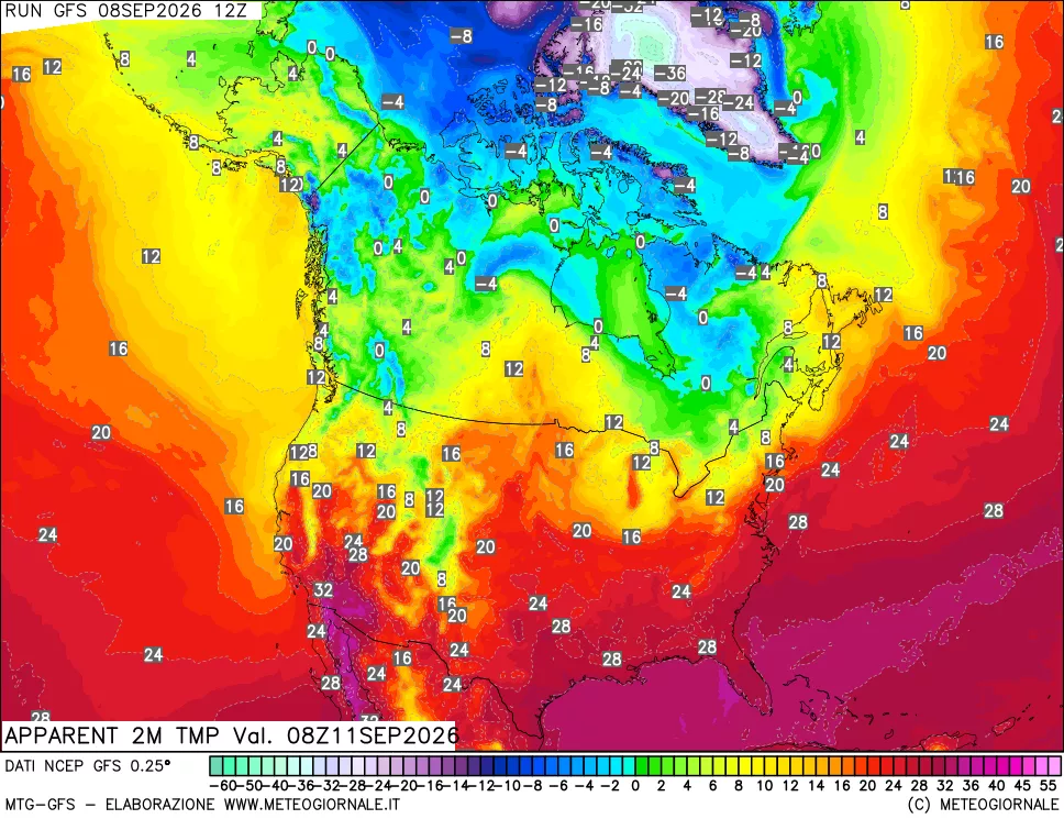 mappa Temp percepita