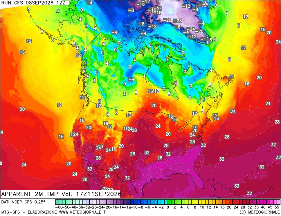 mappa Temp percepita